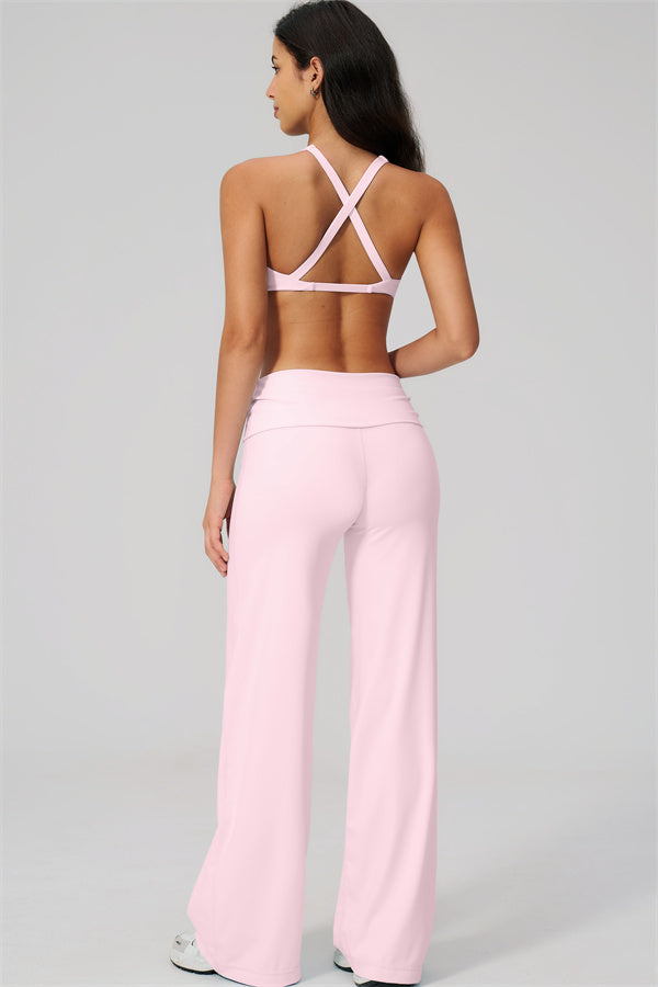 The Daring Sports Bra Straight Leg Pants 2-Piece Set