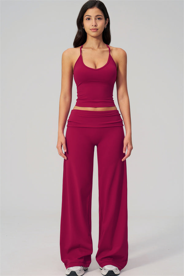 The Daring Tank Top Straight Leg Pants 2-Piece Set
