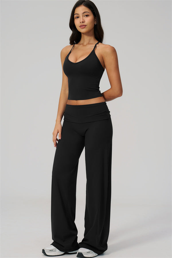 The Daring Tank Top Straight Leg Pants 2-Piece Set