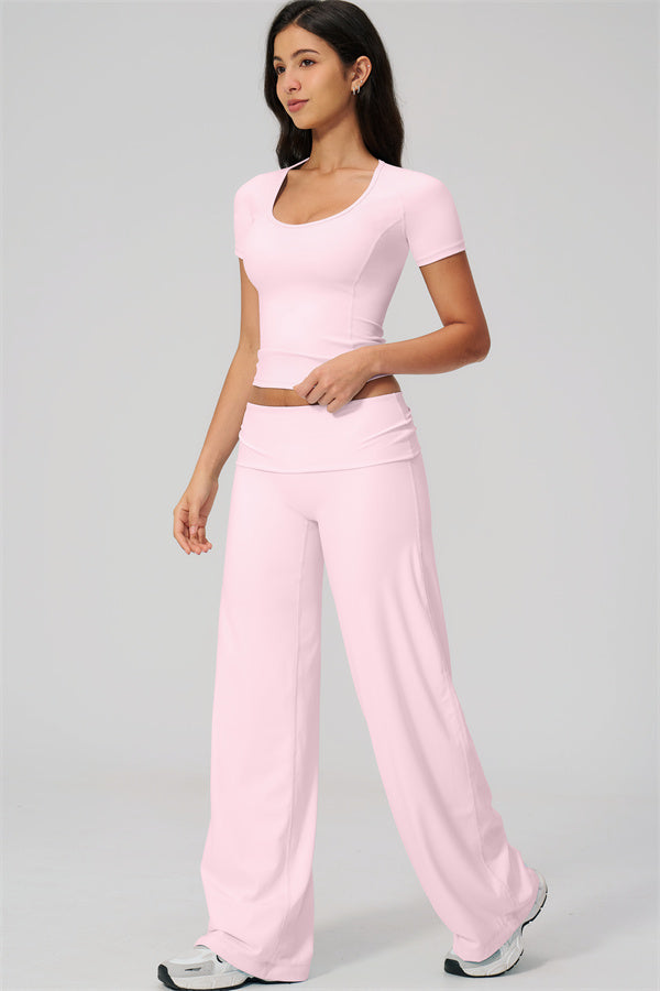 The Daring T-shirt Straight Leg Pants 2-Piece Set