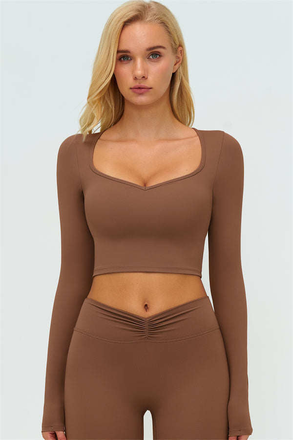 The Lushness Long Sleeve Crop top