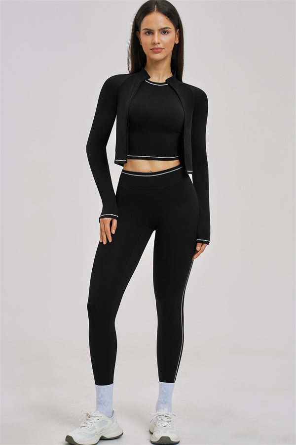 The Unbound Jacket Crop Top Leggings 3-Piece Set