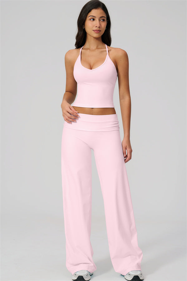 The Daring Tank Top Straight Leg Pants 2-Piece Set