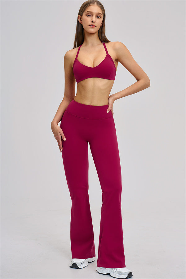 The Zestful Sports Bra Flared Leggings 2-Piece Set