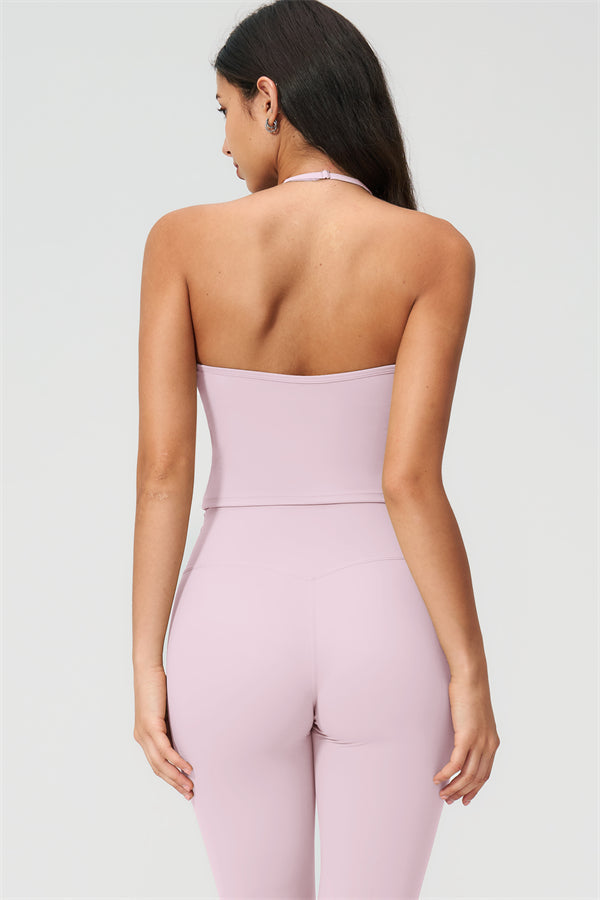 The Twirl Halter Tank Top Capri Leggings 2-Piece Set