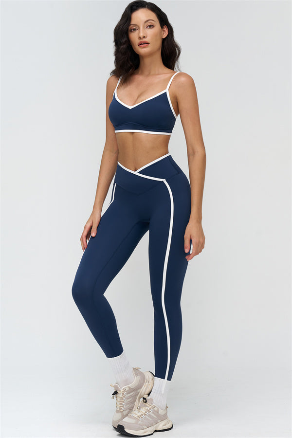 The Crave Contrast Sports Bra Leggings 2-Piece Set
