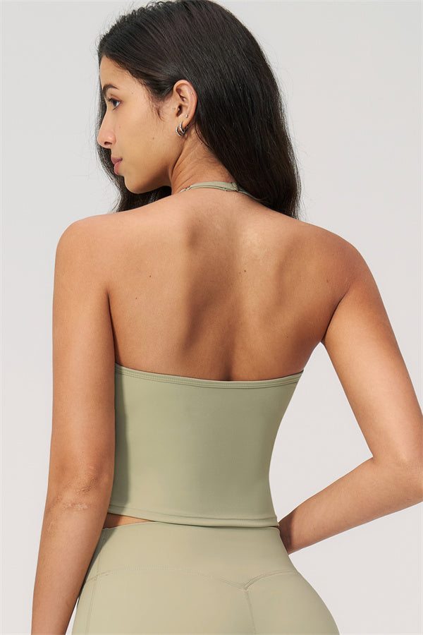 The Twirl Halter Tank Top Capri Leggings 2-Piece Set