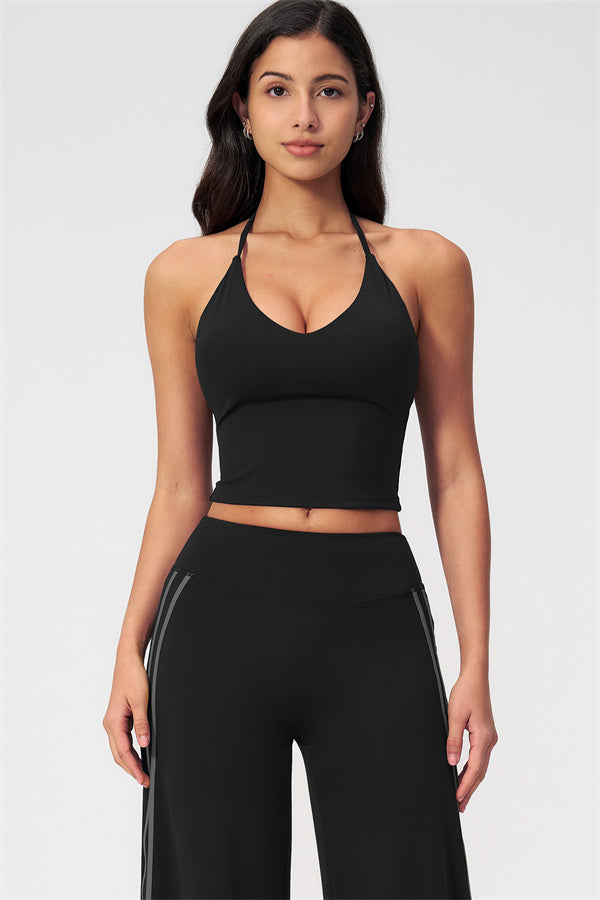 The Evoke Crop Top Straight Leg Pants 2-Piece Set
