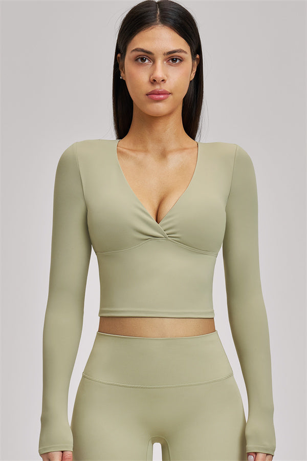 The Swoon Long Sleeve Crop top Shorts 2-Piece Set