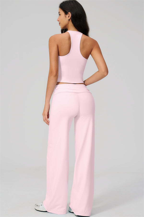 The Daring Tank Top Straight Leg Pants 2-Piece Set