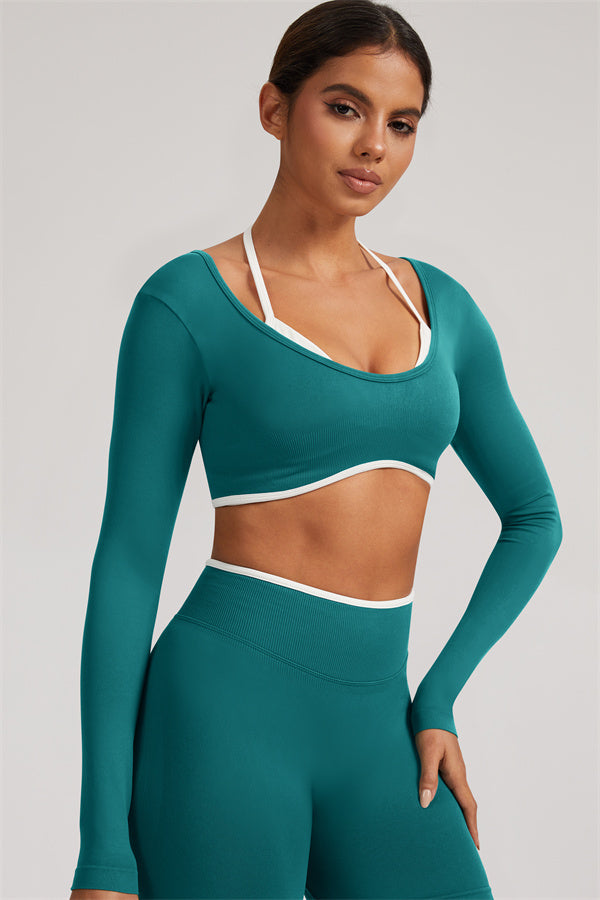 The Elevate Long Sleeve Crop top Leggings 2-Piece Set