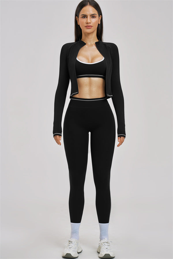 The Unbound Jacket Sports Bra Leggings 3-Piece Set