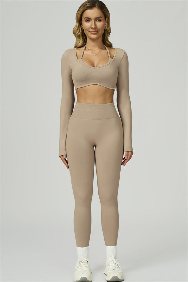 The Prime Long Sleeve Crop Top Leggings 2-Piece Set