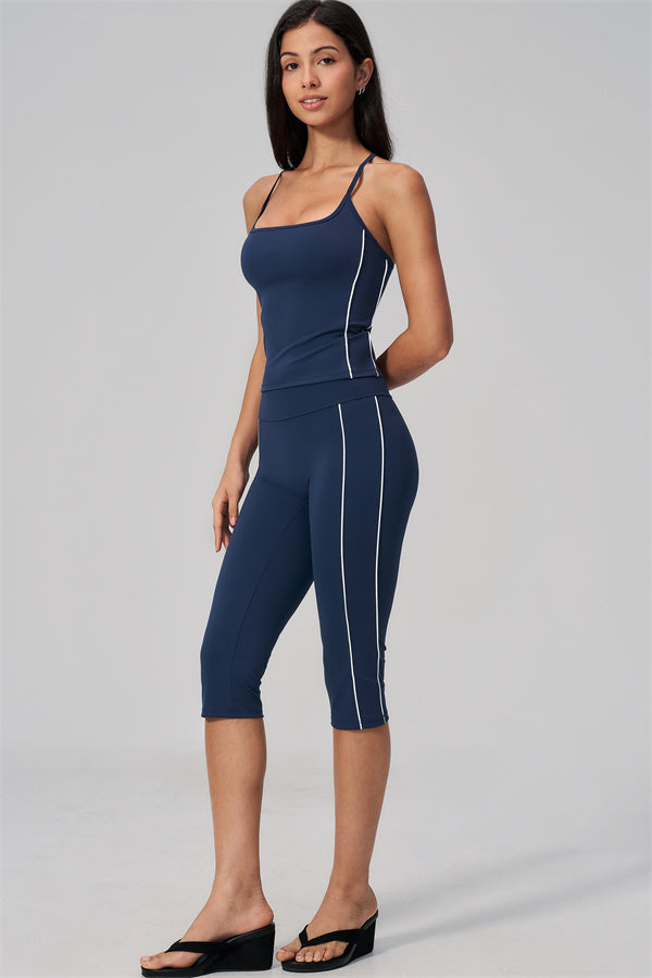 The Breathe Crop Top Capri Leggings 2-Piece Set
