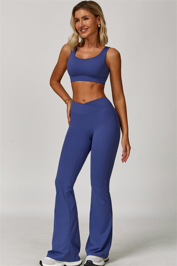 The Lavish Sports Bra Flared Leggings 2-Piece Set