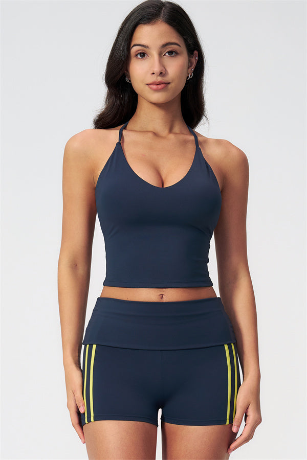 The Evoke Crop Top Shorts 2-Piece Set