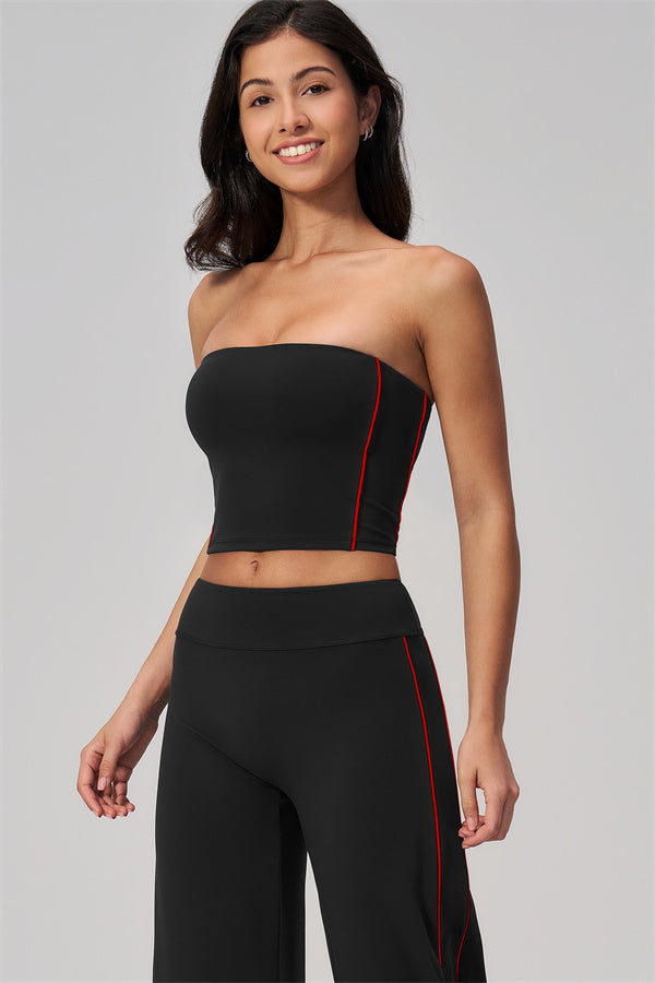 The Breathe Tube Top Straight Leg Pants 2-Piece Set