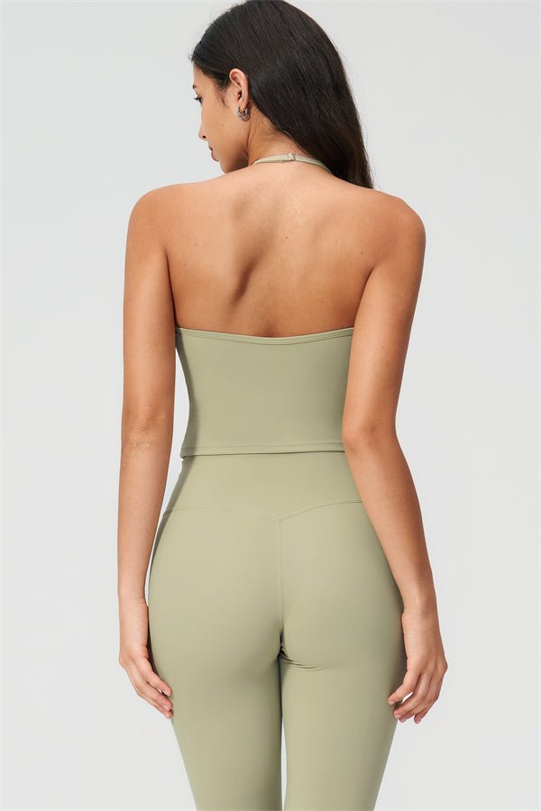 The Twirl Halter Tank Top Capri Leggings 2-Piece Set