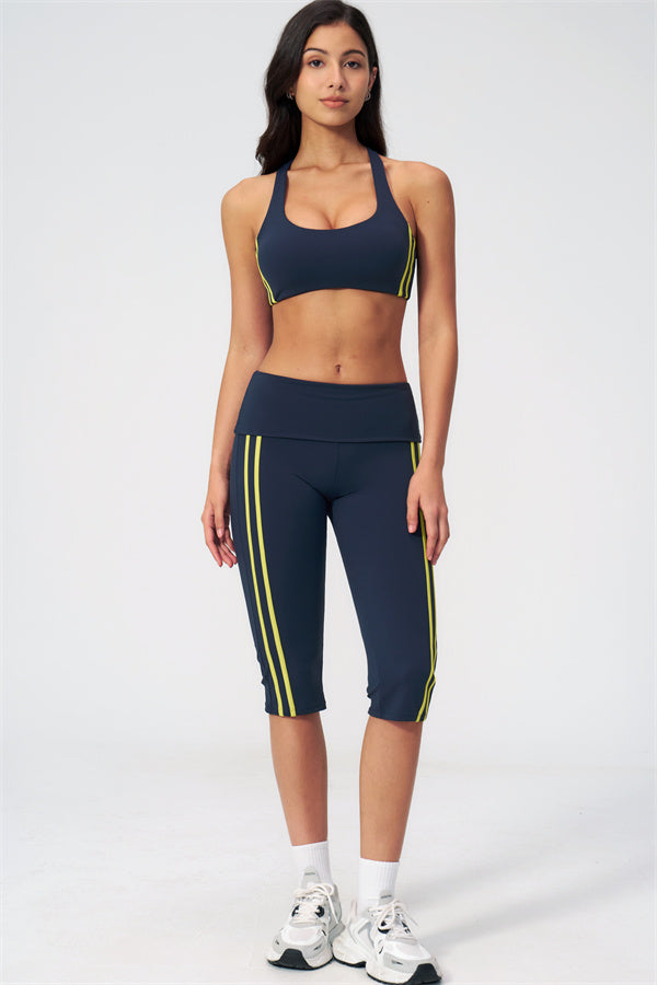 The Evoke Racerback Sports Bra Capri Leggings 2-Piece Set