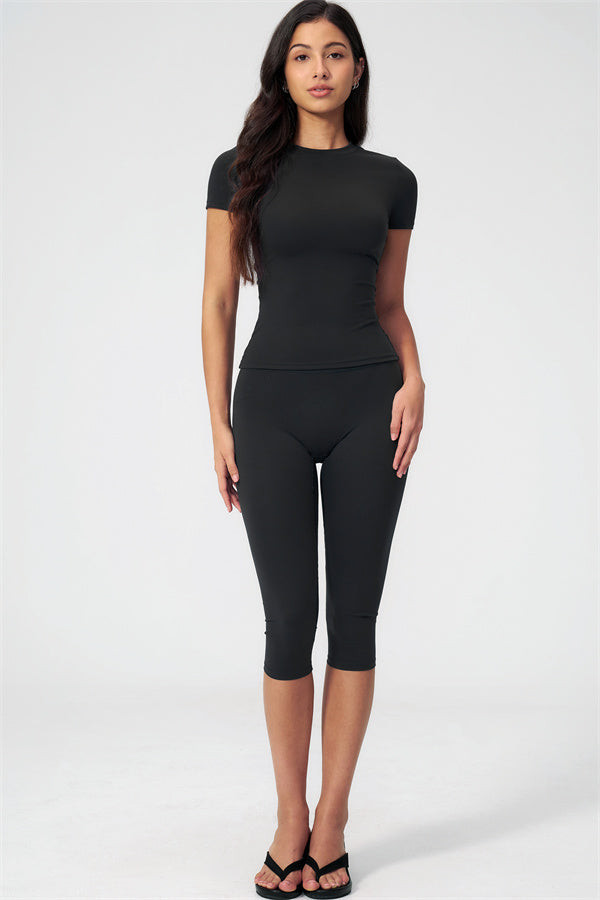 The Twirl T-shirt Capri Leggings 2-Piece Set