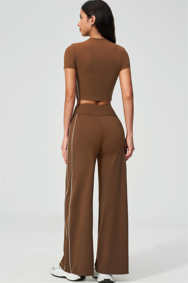 The Breathe T-shirt Straight Leg Pants 2-Piece Set