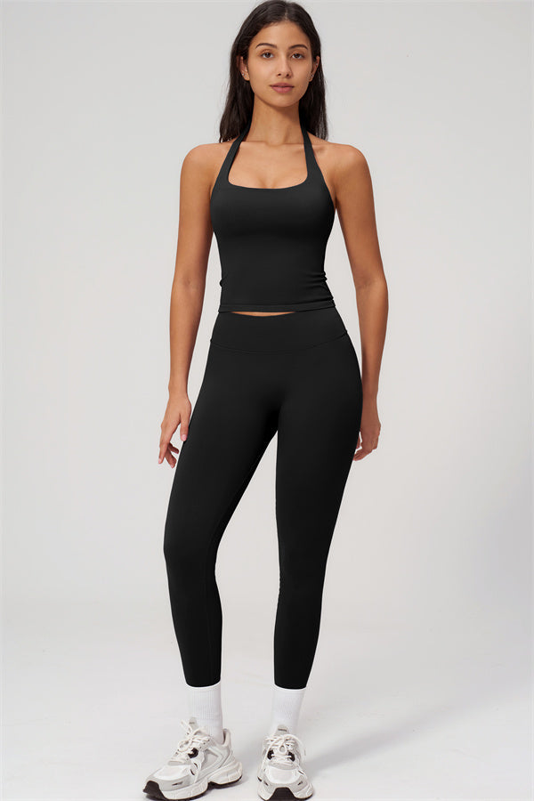 The Empower Halter Crop Top Leggings 2-Piece Set