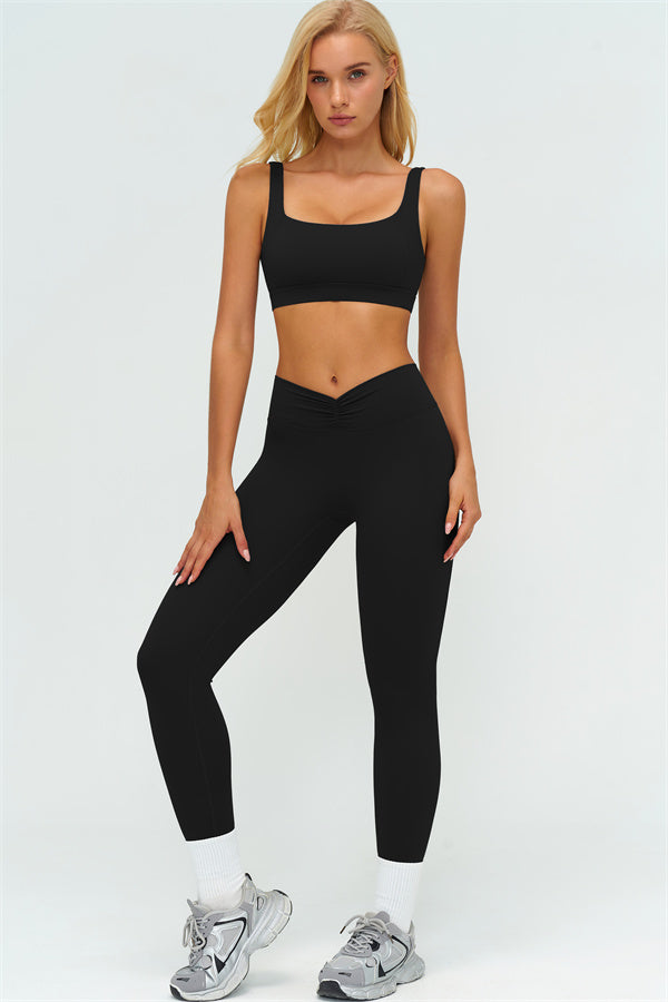 The Lushness V-Back Sports Bra Leggings 2-Piece Set