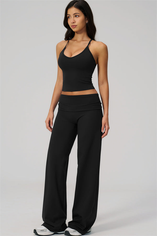 The Daring Tank Top Straight Leg Pants 2-Piece Set