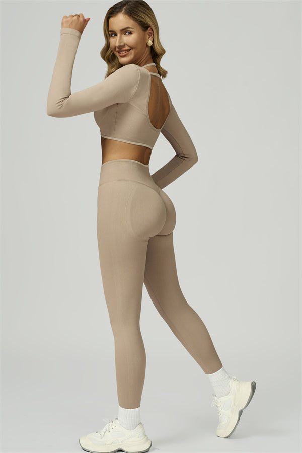 The Prime Long Sleeve Crop Top Leggings 2-Piece Set