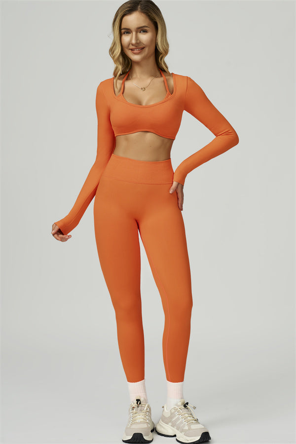The Prime Long Sleeve Crop Top Leggings 2-Piece Set