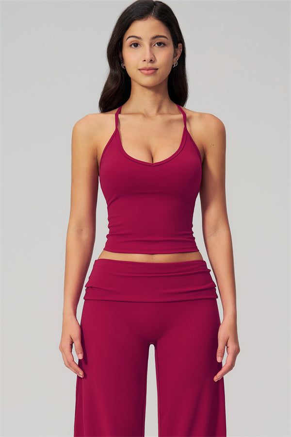 The Daring Tank Top Straight Leg Pants 2-Piece Set