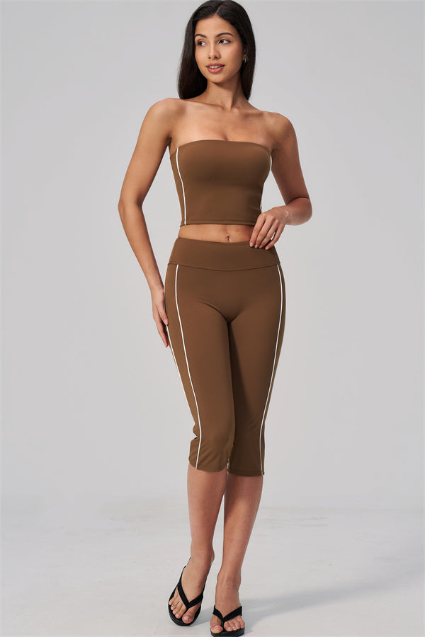 The Breathe Tube Top Capri Leggings 2-Piece Set