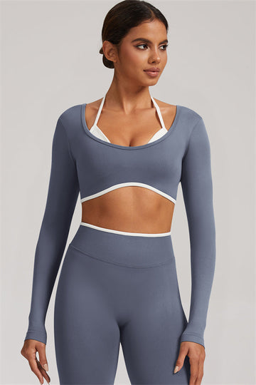 The Elevate New Long Sleeve Crop top Leggings 2-Piece Set