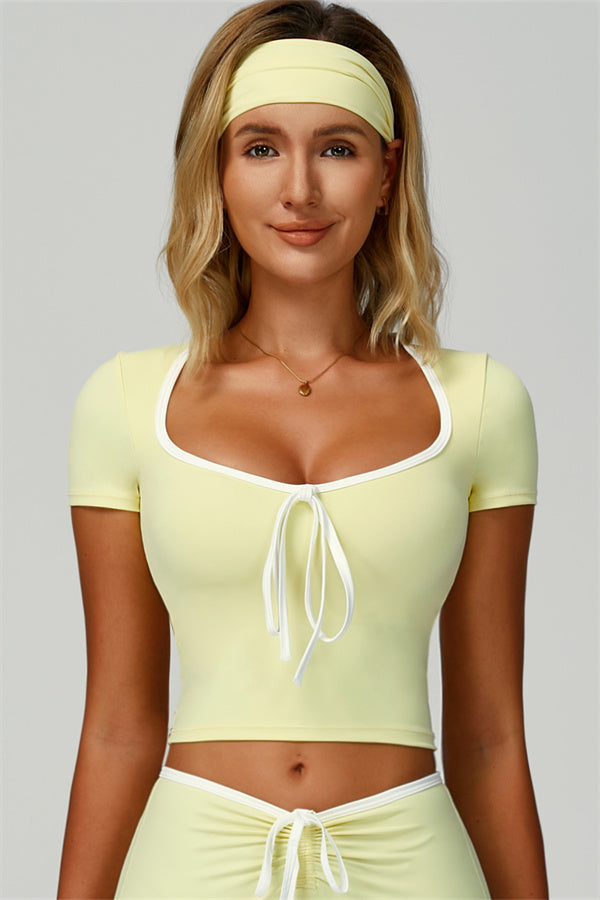 The Skyline Tie Top Flared Leggings 2-Piece Set