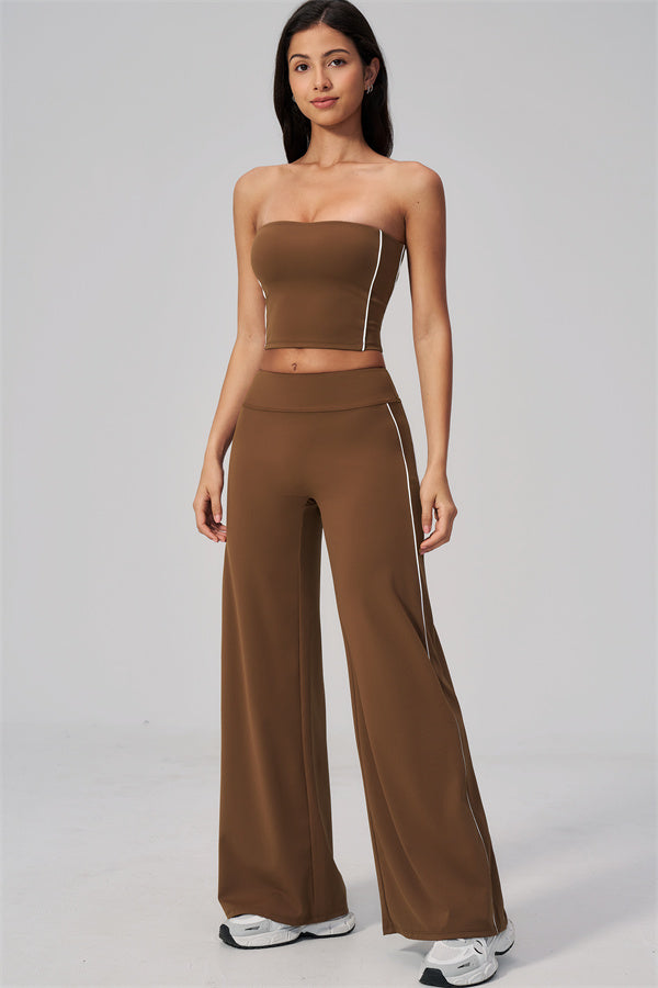 The Breathe Tube Top Straight Leg Pants 2-Piece Set