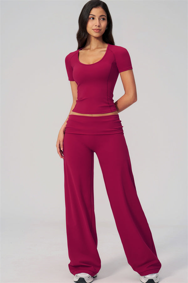 The Daring T-shirt Straight Leg Pants 2-Piece Set