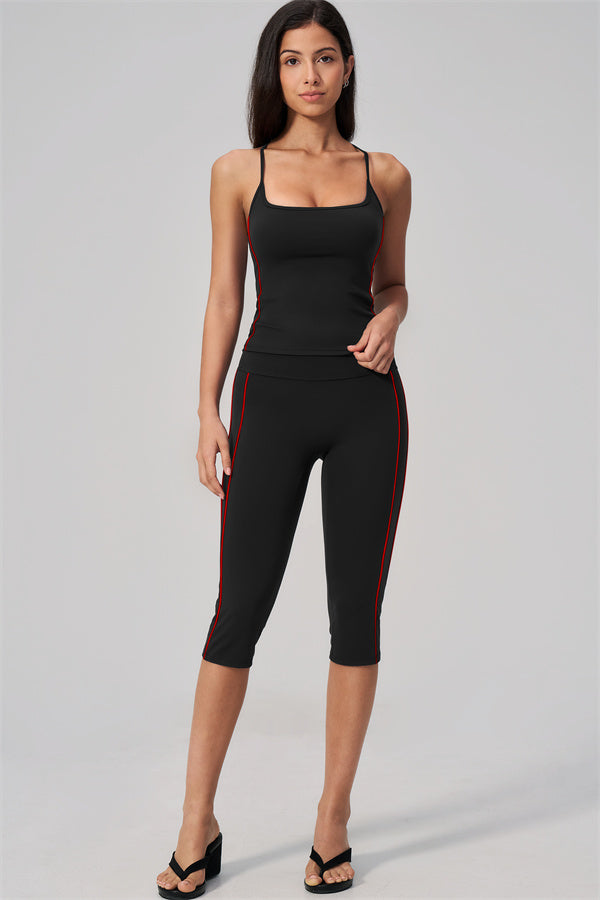 The Breathe Crop Top Capri Leggings 2-Piece Set
