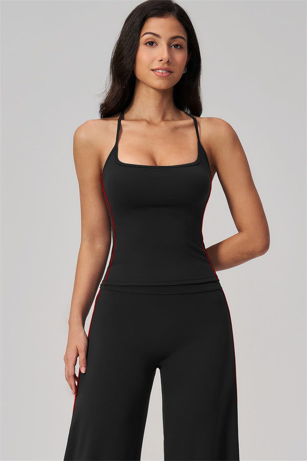 The Breathe Crop Top Straight Leg Pants 2-Piece Set