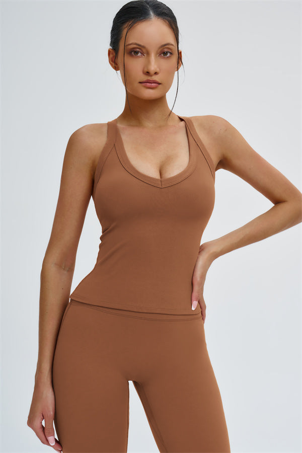 The Slate Cross Back Top Flared Leggings 2-Piece Set