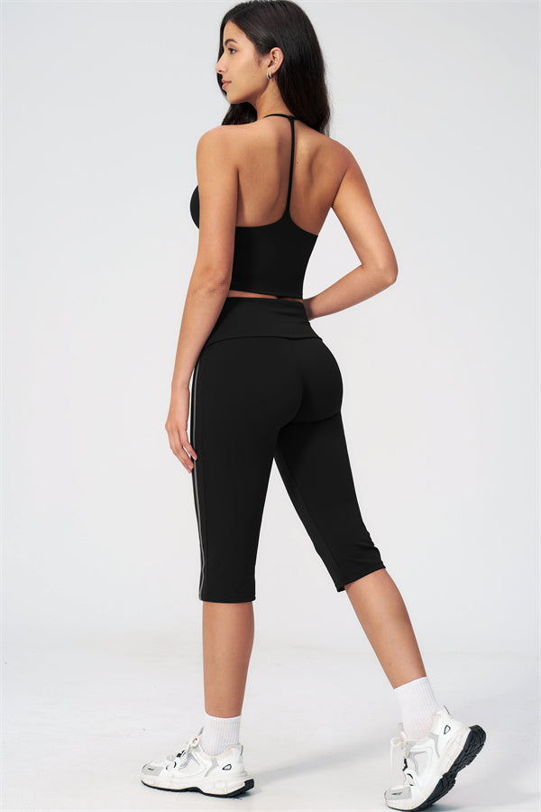 The Evoke Crop Top Capri Leggings 2-Piece Set