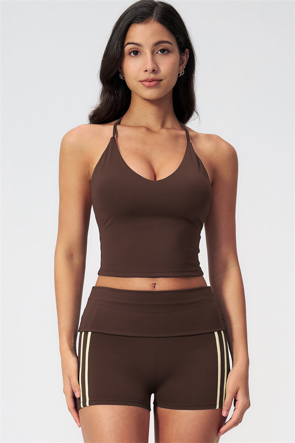 The Evoke Crop Top Shorts 2-Piece Set