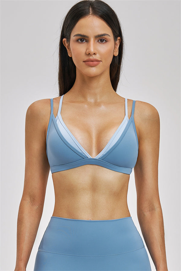 The New Seraphine Layered V Sports Bra Shorts 2-Piece Set