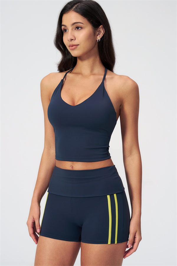 The Evoke Crop Top Shorts 2-Piece Set