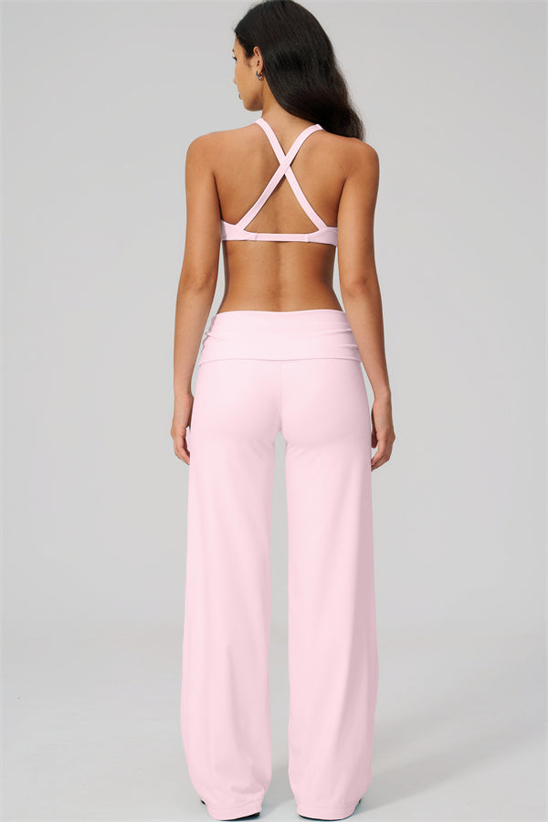 The Daring Sports Bra Straight Leg Pants 2-Piece Set