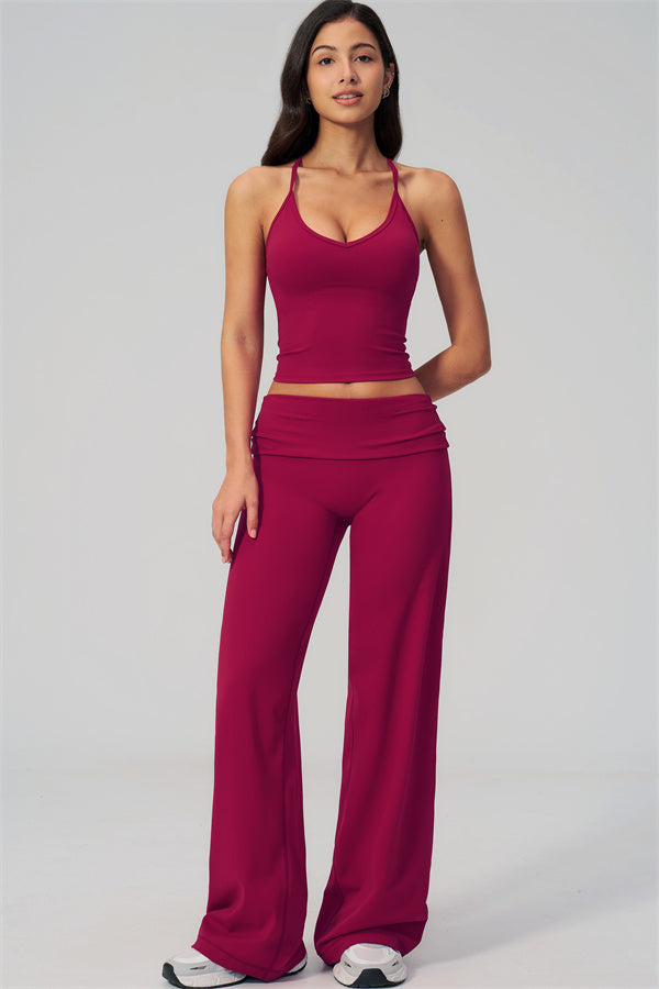 The Daring Tank Top Straight Leg Pants 2-Piece Set