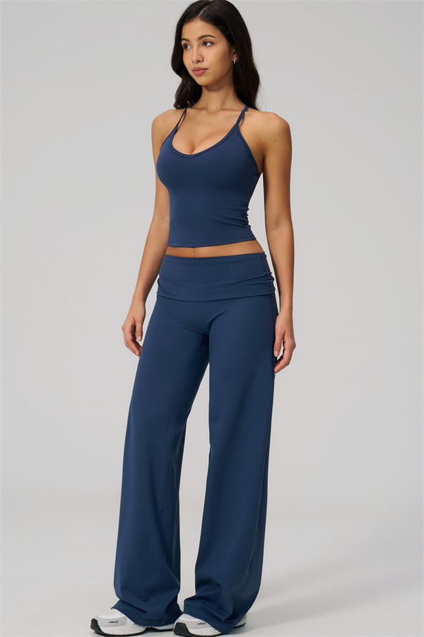 The Daring Tank Top Straight Leg Pants 2-Piece Set