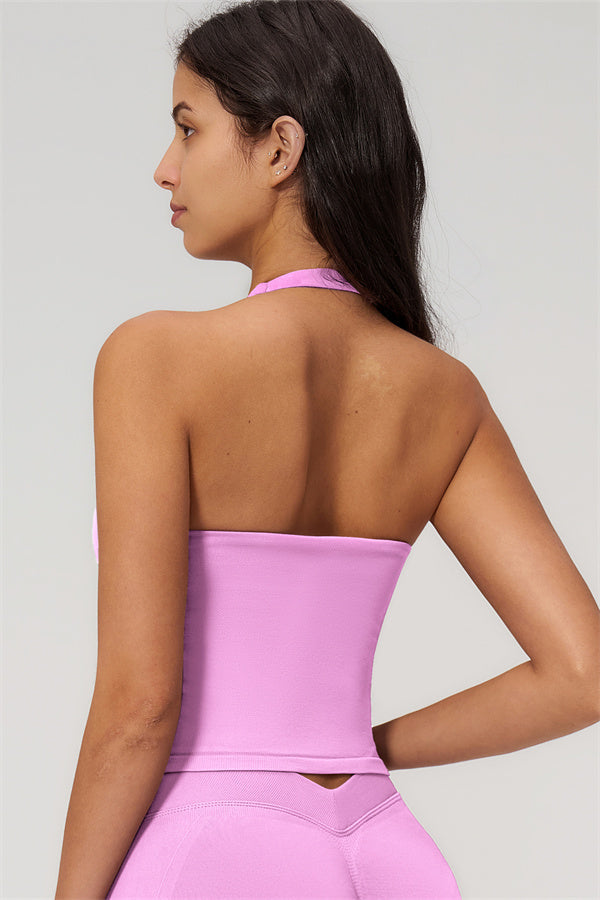 The Empower Halter Crop Top Shorts 2-Piece Set