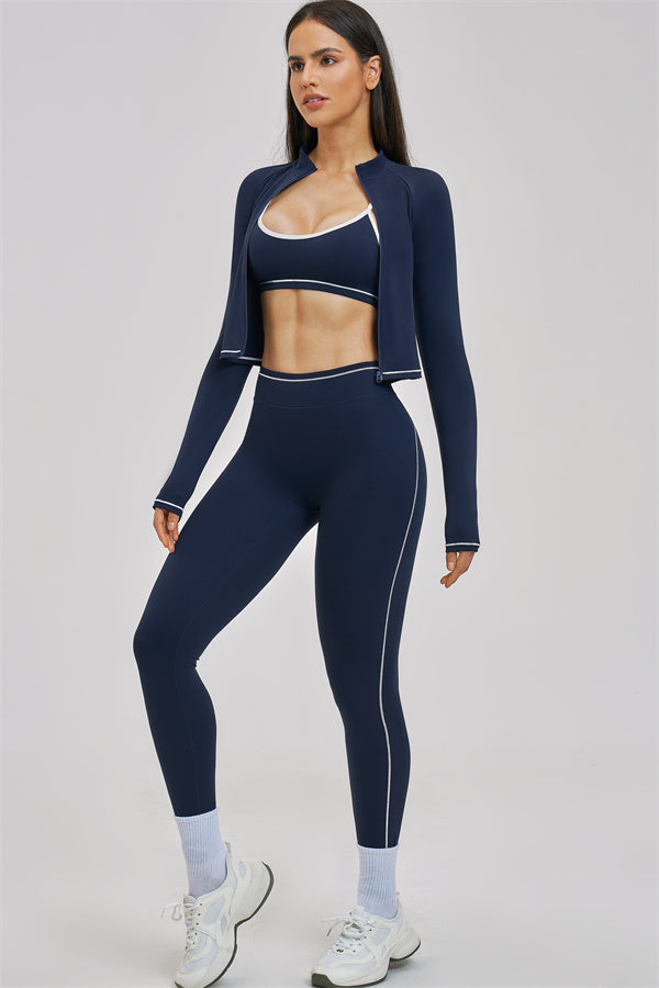 The Unbound Jacket Sports Bra Leggings 3-Piece Set