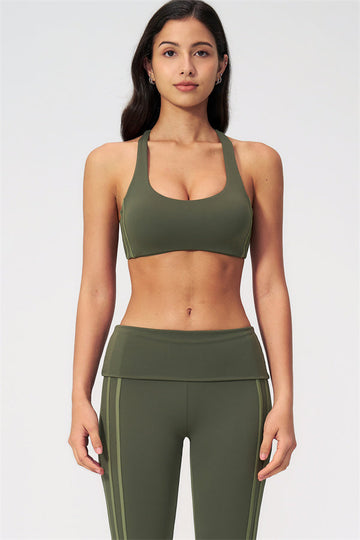 The Evoke Racerback Sports Bra Capri Leggings 2-Piece Set