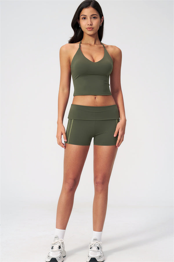 The Evoke Crop Top Shorts 2-Piece Set